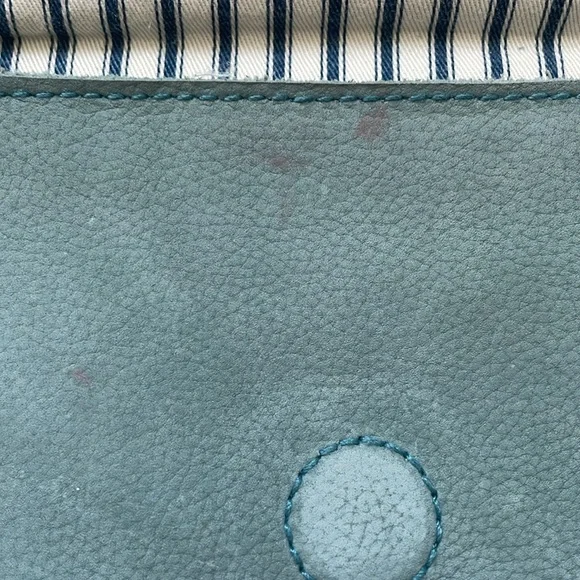 Madewell Eaton blue nubuck leather envelop clutch wristlet - Picture 3 of 7